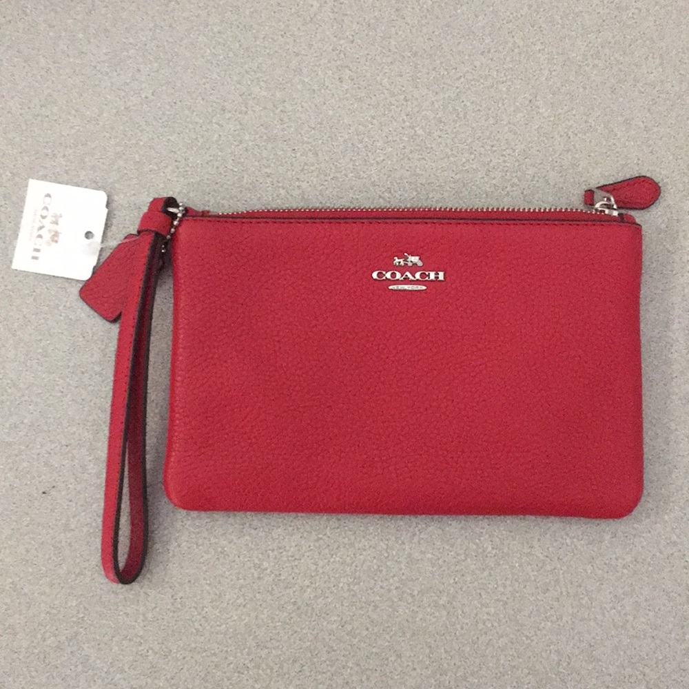 Red coach wristlet